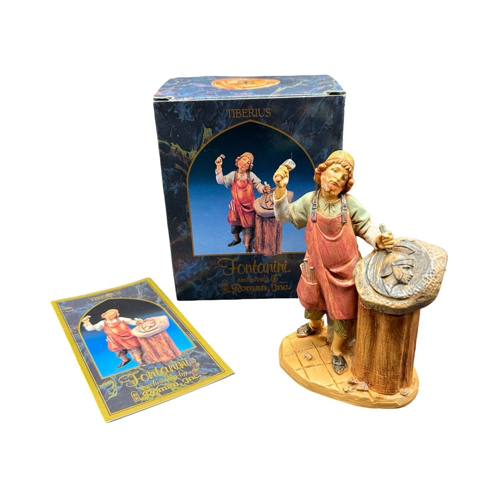 Fontanini Tiberius Master Sculptor 5" Heirloom Nativity 75514 Box & Card 1998